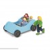 Melissa & Doug Road Trip Wooden Toy Car and 4 Poseable Dolls 4-5 inches each B00DW5ZKYQ